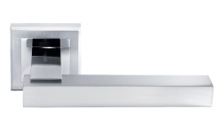 Дверная ручка Morelli "PIGUADRO" MH-37 SС/CP-S Цвет - Матовый хром/полированный хром