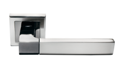 Дверная ручка Morelli "FUKOKU" MH-28 SN/BN-S Цвет - Белый никель/Чёрный никель