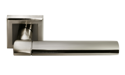 Дверная ручка Morelli "AGBAR" MH-21 SN/BN-S Цвет - Белый никель/Чёрный никель