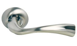 Дверная ручка Morelli "СОН" MH-15 SN/CP Цвет - Белый никель/полированный хром