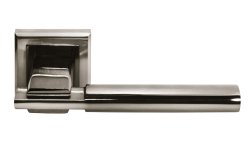 Дверная ручка Morelli "УПОЕНИЕ" MH-13 SN/BN-S Цвет - Белый никель/Чёрный никель