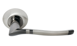 Дверная ручка Morelli "ФОНТАН"MH-04 SN/BN Цвет - Белый никель/Чёрный никель