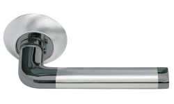 Дверная ручка Morelli "КОЛОННА" MH-03 SN/BN Цвет - Белый никель/Чёрный никель