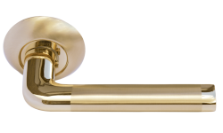 Дверная ручка Morelli "КОЛОННА" MH-03 SG/GP Цвет - Матовое золото/золото