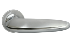 Дверная ручка Morelli Luxury NC-5 CSA/CRO (SUNRISE/ВОСХОД) Цвет - Матовый хром/хром