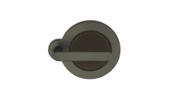 Дверная ручка Morelli Luxury PLANET ANT/NERO Цвет - Черный антрацит/вставка черная кожа