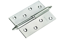 Петля MORELLI стальная разъемная с короной  MS 100X70X2.5 R SN  Цвет - Белый никель