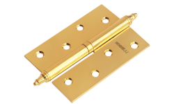 Петля MORELLI стальная разъемная с короной  MS 100X70X2.5 R PG Цвет - Золото