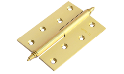 Петля MORELLI латунная разъёмная  с короной MB 100X70X3 SG L C Цвет - Матовое золото