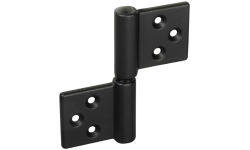 Петля карточная Morelli CH-R 85X82 B с круглой осью разобранная, Цвет - черный