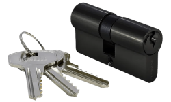 Ключевой цилиндр MORELLI ключ/ключ (60 мм) 60C BL Цвет - Черный