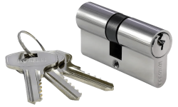 Ключевой цилиндр MORELLI ключ/ключ (60 мм) 60C PC Цвет - Хром