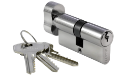 Ключевой цилиндр MORELLI с поворотной ручкой (60 мм) 60CK PC Цвет - Хром