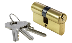 Ключевой цилиндр MORELLI ключ/ключ (70 мм) 70C PG Цвет - Золото