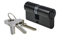 Ключевой цилиндр MORELLI ключ/ключ (70 мм) 70C BL Цвет - Черный