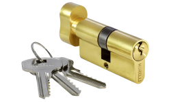 Ключевой цилиндр MORELLI с поворотной ручкой (50 мм) 50CK PG Цвет - Золото