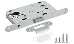 Защелка под цилиндр бесшумная Rucetti RP1885 SC Цвет - матовый хром